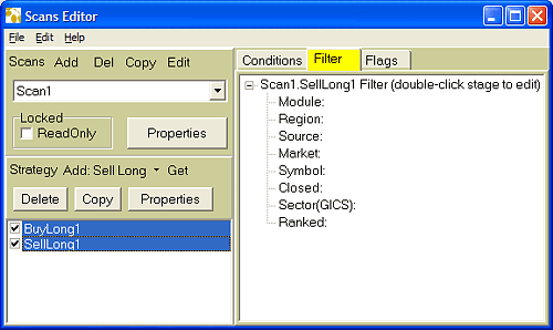 ScanVest ~ Filter tab ScanVest ~ Filter tab
